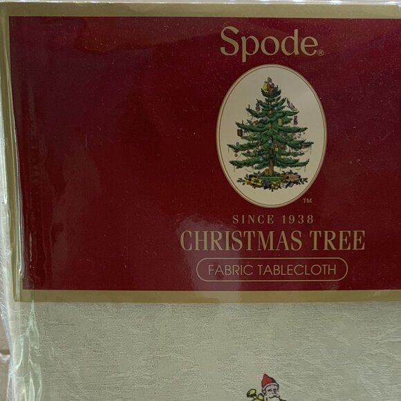Spode Christmas Tree Tablecloth 70" Round NWT - Picture 2 of 8